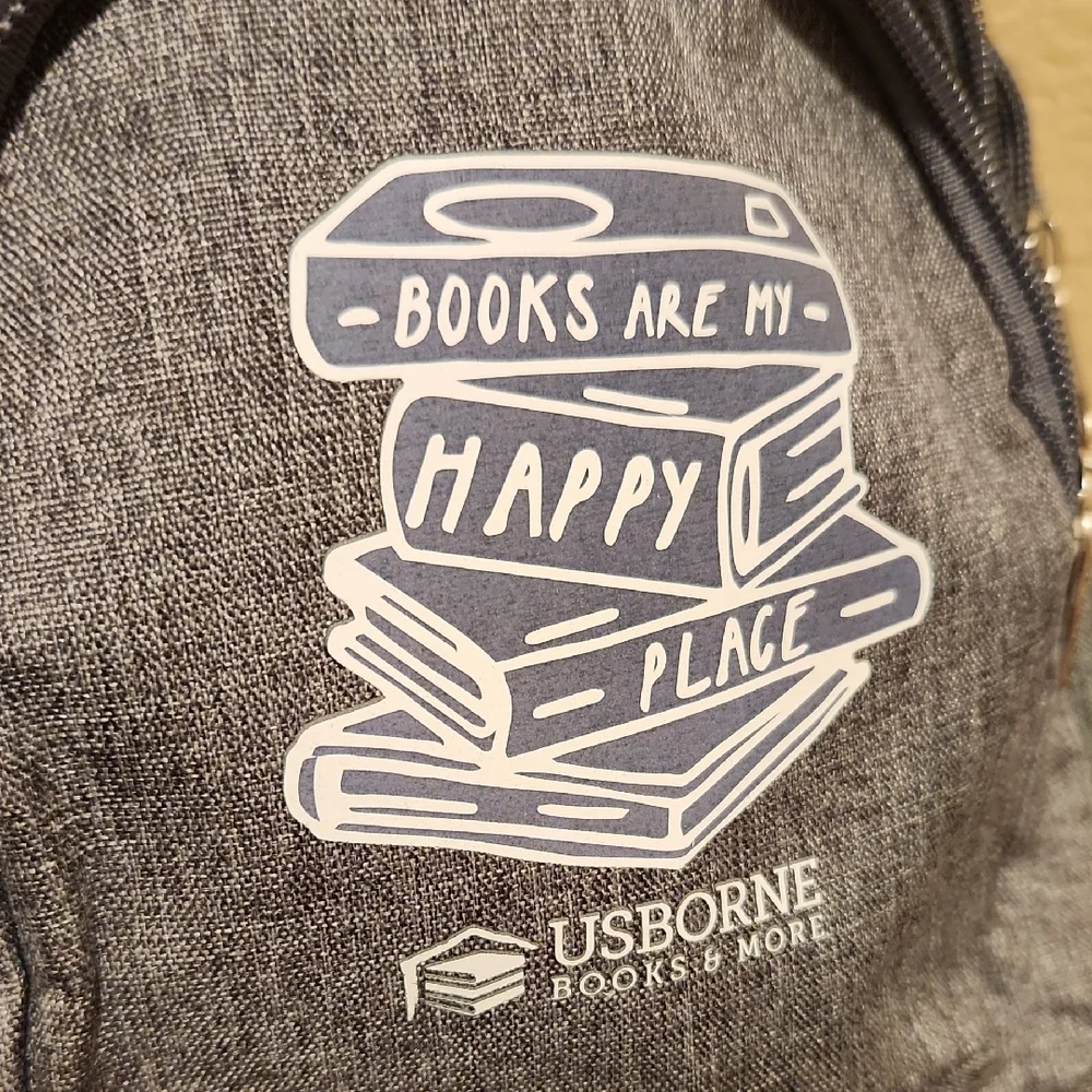 Charcoal Crossbody - Books Are My Happy Place
